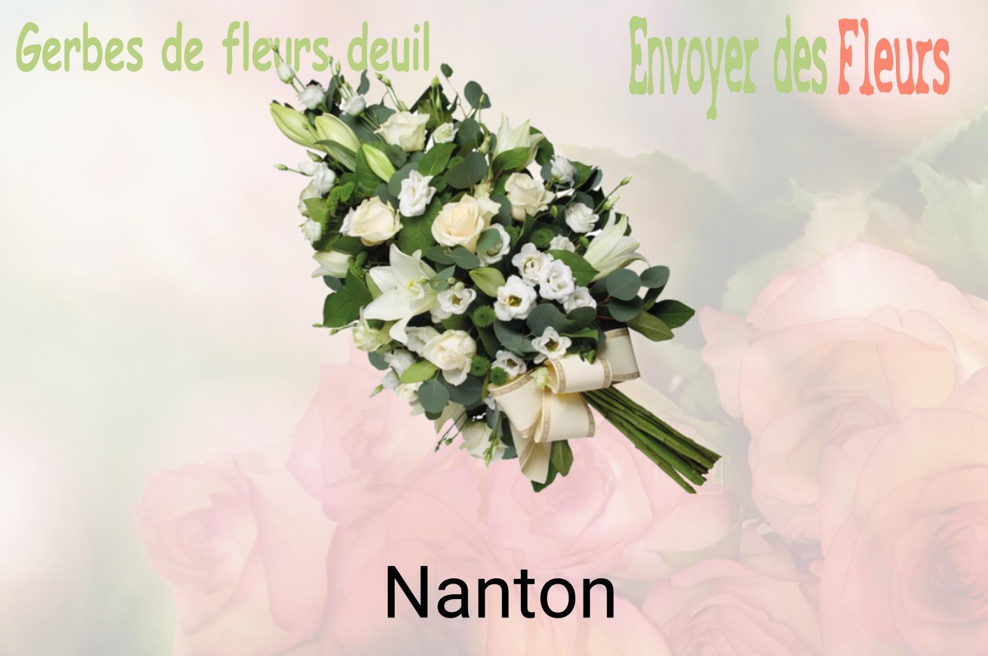 Gerbe de fleurs de deuil livrée à Nanton